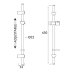 Bristan Evo Riser Rail With Adjustable Fixing Brackets - Chrome Plated (EVC ADR01 C) - thumbnail image 2