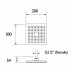 Bristan Square ABS Fixed Head - 200mm - Chrome (FHC ABSQ01 C) - thumbnail image 2
