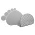 Croydex Big Foot Rubber Bath Mat - Grey (AG220031H) - thumbnail image 2