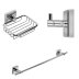 Croydex Flexi-Fix Chester 5 Piece Set -Chrome (QM449241) - thumbnail image 2