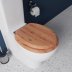 Croydex Rutland Flexi-Fix Toilet Seat - Solid Oak (WL602376H) - thumbnail image 2