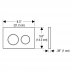 Geberit Omega20 Dual Flush Plate - Gloss/Matt Chrome (115.085.KH.1) - thumbnail image 2
