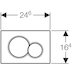 Geberit Sigma01 Dual Flush Plate - Gloss/Matt Chrome (115.770.KA.5) - thumbnail image 2