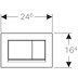 Geberit Sigma30 Dual Flush Plate - Black/Gloss Chrome (115.883.KM.1) - thumbnail image 2