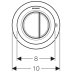 Geberit Type 01 Pneumatic Dual Flush Button - White (116.050.11.1) - thumbnail image 2