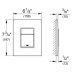 Grohe Skate Cosmopolitan Dual Flush Plate - Brushed Nickel (38732EN0) - thumbnail image 2