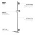 Mira Beat Slide Bar Kit/Shower Rail Set - Chrome (2.1703.018) - thumbnail image 2