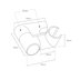 MX Oval adjustable fixed wall bracket - chrome (RHH) - thumbnail image 2