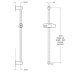 Triton Aaron Shower Riser Rail - Chrome/White (TSKAAROWC) - thumbnail image 2