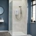 Triton Corner Shower Riser Rail - White/Chrome (GACORNF1) - thumbnail image 2