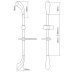 Triton Joshua Shower Riser Rail - Chrome/White (TSKJOSHWC) - thumbnail image 2