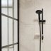 Triton Kian-8000 Series Slender Shower Rail Kit - Matte Black (TSKFKIA8000BLK) - thumbnail image 2