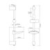 Triton Lewis Riser Rail Kit/Shower Rail Set - Chrome (TSKLEWCH) - thumbnail image 2