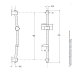 Triton Lucas Curved Shower Riser Rail - Chrome (TSKLUCACH) - thumbnail image 2