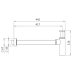 Crosswater Tall Bottle Trap - Chrome (BTR0402C) - thumbnail image 3