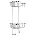 Croydex Stainless Steel Medium Two Tier Corner Basket - Chrome (QM390241) - thumbnail image 3