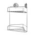 Croydex Stick 'N' Lock Two Tier Corner Basket - Chrome (QM290741) - thumbnail image 3