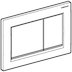 Geberit Omega30 Dual Flush Plate - White/Gloss Chrome (115.080.KJ.1) - thumbnail image 3