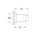 Grohe Rainshower Wall Shower Head Holder - Chrome (27074000) - thumbnail image 3