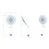 Croydex Contour Maxi Four Function Shower Head - Chrome (AM157641) - thumbnail image 4