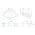 Croydex Slimline Aluminium Corner Basket - Chrome (QM785941) - thumbnail image 4