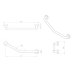 Croydex Stainless Steel Angled Grab Bar - Chrome (AP501341) - thumbnail image 4