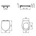 Ideal Standard TIRSO Universal Wrapover Oval Toilet Seat & Cover - SmartGuard White (E3355HY) - thumbnail image 4