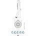 Triton 8000 DuraFlow Five Spray Mixer Shower Head - Chrome (TSHM8RCCHR) - thumbnail image 4