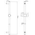 Triton Kian-8000 Series Slender Shower Rail Kit - Matte Black (TSKFKIA8000BLK) - thumbnail image 4