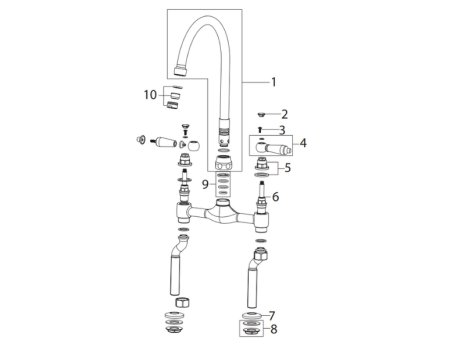 Bristan Renaissance Bridge Mixer - Chrome (RS DSM C) spares breakdown diagram