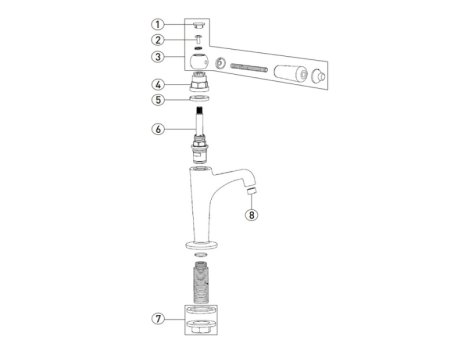 Bristan Renaissance High Neck Pillar Taps - Chrome (RS HNK C) spares breakdown diagram