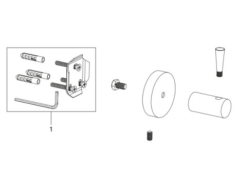 Bristan Round Robe Hook - Chrome (RD HOOK C) spares breakdown diagram