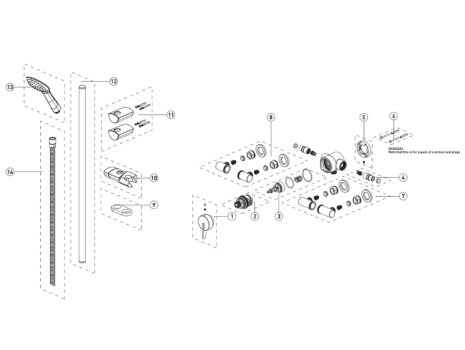 Bristan Sonique 2 exposed mixer shower - chrome (SOQ2 SHXAR C) spares breakdown diagram