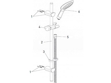 Bristan Evo shower fittings kit - Chrome (EV KIT01 C) spares breakdown diagram