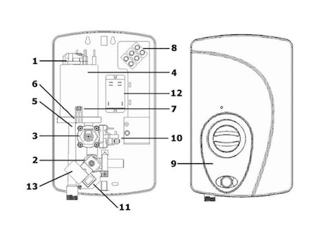 Creda Jetspa spares breakdown diagram