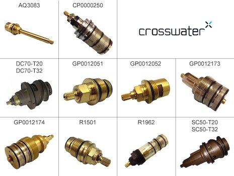 Crosswater cartridges spares breakdown diagram