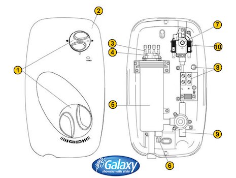 Galaxy Aura LX100 (Aura LX100) spares breakdown diagram