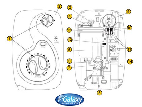 Galaxy Aura LX200 (Aura LX200) spares breakdown diagram