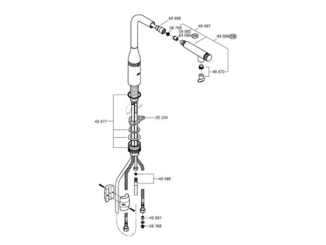 Grohe Essence SmartControl Sink Mixer - Brushed Cool Sunrise (31615GN0) spares breakdown diagram