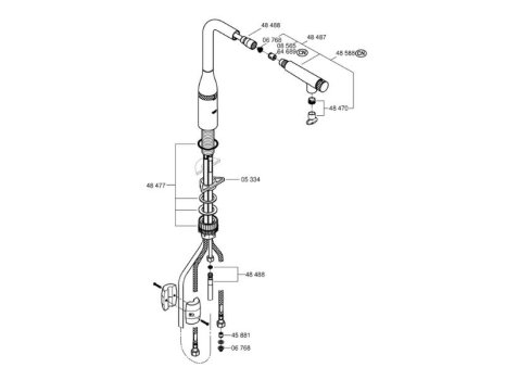 Grohe Essence SmartControl Sink Mixer - Chrome (31615000) spares breakdown diagram