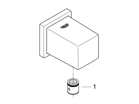 Grohe Euphoria wall outlet square chrome (27704000) spares breakdown diagram