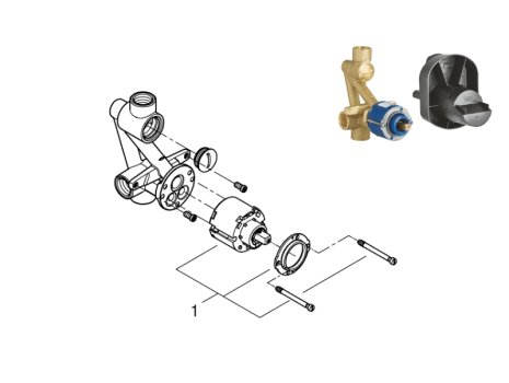 Grohe Single Lever Mixer Concealed Body (33963000) spares breakdown diagram