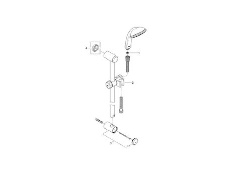 Grohe Tempesta shower set trio - Chrome (28592000) spares breakdown diagram