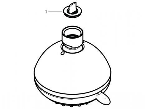 Hansgrohe Crometta 85 Green 1 spray fixed shower head - chrome (28423000) spares breakdown diagram