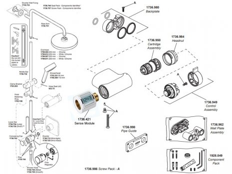 Mira Agile Sense ERD+ (post Feb 19) (1.1928.002) spares breakdown diagram