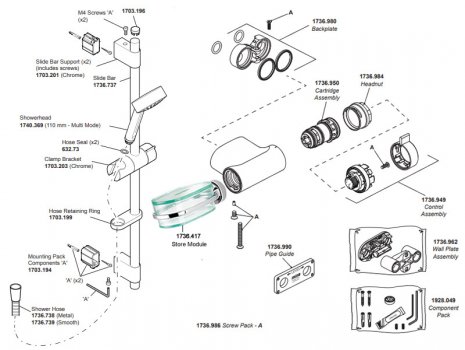 Mira Agile Store EV+ (post Feb 19) (1.1928.004) spares breakdown diagram