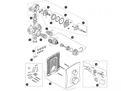 Mira Discovery Dual B with diverter (1.1691.001) spares breakdown diagram