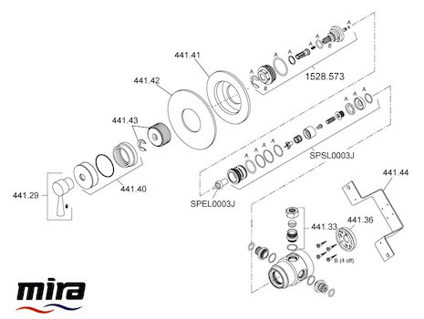 Mira Mode Built-in spares breakdown diagram