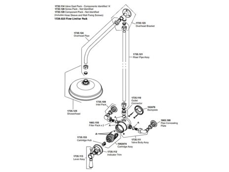 Mira Realm ER MK3 (2010-on) (1.1735.001) spares breakdown diagram