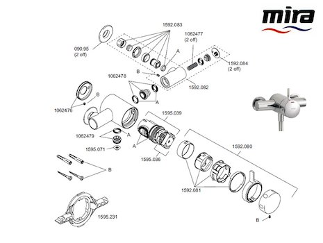 Mira Select (2007-2023) EV (1.1592.005) spares breakdown diagram